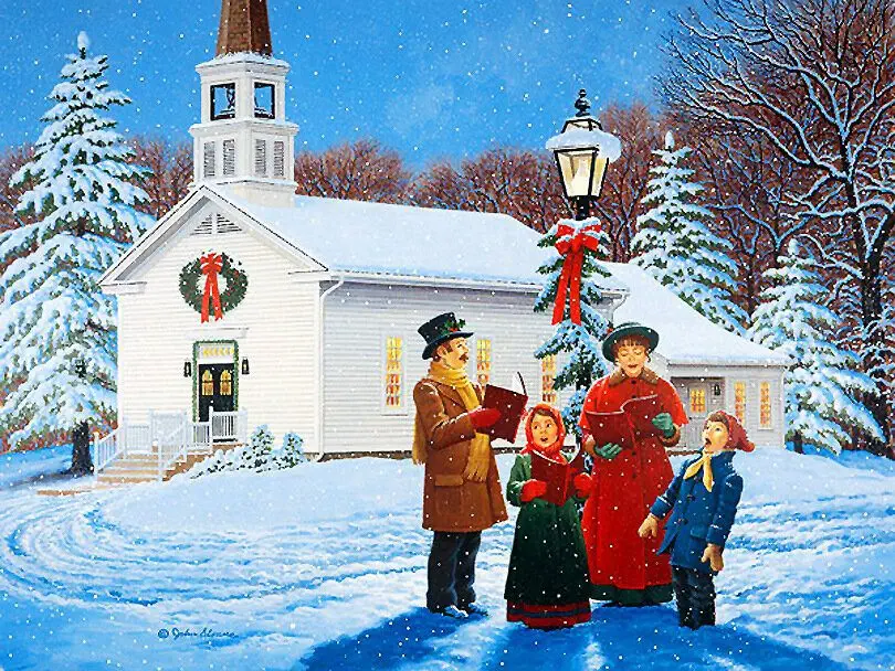 Christmas Carolers - Victorian Ephemera